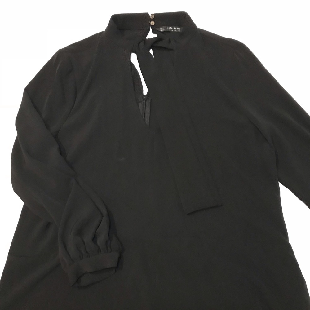 Zara Tie-neck Black Romper